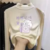 Ropa interior cepillada para niñas de doble cara con forro polar, nuevo estilo de camiseta interior de cuello alto para niños, top de camiseta de manga larga para otoño e invierno, moderno