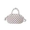 Bolsa Transversal Estampada de Bolinhas Estilo Coreano, Bolsa de Mão Fresca e Doce Bolsa Bowling, Bolsa de Ombro de Nicho Moderna e Versátil
