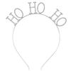 Diadema navideña aleación taladro hohohoho tocado Feliz navidad accesorios para el cabello diadema para fiesta navideña