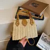 Bolsa de Palha Transfronteiriça 2026 Nova Tendência Primavera Feminina Casual Versátil Simples Retrô Artístico Estilo Pastoral Bolsa de Férias