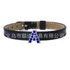 Letras de diamante azul zafiro de 8 mm letras de aleación de pedrería correa DIY con cuentas collar para mascotas tobillera accesorios de joyería