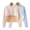 Hombrera columna cervical chaleco artefacto para dormir cálido confinamiento femenino mediana edad y ancianos ropa chal de manga larga otoño e invierno hombro a prueba de frío