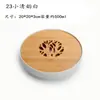 Bandeja de Té Pequeña de Cerámica de Bambú Ceremonia del Té Estilo Japonés Juego de Té Kung Fu Bandeja Redonda Pesada de Bambú Mar de Té Almacenamiento de Agua Mesa de Secado y Remojo
