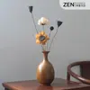 Ramos de flores secas, adornos decorativos de flores reales, flores de loto secas, capullos de loto, raíces de loto naturales, arreglos florales inspirados en Zen, decoraciones para sala de estar chinas.