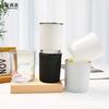 Vaso de vidrio dorado con tapa, taza de vela de electrochapado colorido, tarro de vela casero DIY, taza de candelabro de vidrio de color para spray de ambiente