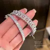 Pulsera Abierta Floral de Circonita Estilo Francés, Sensación de Lujo Ligero de Alta Gama, Joyería Exquisita de Moda Versátil con un Diseño Único