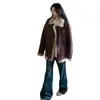 Jeans de pierna ancha desgastados azul retro oscuro de chica hot para mujer, primavera y otoño, holgados, nicho, rectos, tipo mopa, moda ins