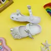 2026 Nuevos Zuecos de Ballet de Princesa para Niños de Verano con Flor de Perla y Moño, Chanclas de Playa Cerradas para Exteriores de EVA