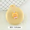 Pente dobrável fofo de desenho animado com Air Bag, pente massageador com espelho integrado, compacto, portátil, mini pente com almofada de ar, pente pequeno