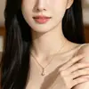 Colar Elegante de Gota d'Água Novo Estilo para Mulheres, Simples e Versátil, Design de Nicho da Moda de Alta Qualidade, Corrente para Clavícula, Presente de Dia dos Namorados
