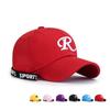 Estilo Coreano Nuevo Sombrero de Letras con Cinta para Primavera y Verano Hombres y Mujeres Jóvenes Pareja Moda Callejera Gorra de Béisbol Bordada con R Grande