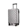 Maleta de Viaje con Ruedas de Color Sólido de 20-24-28 pulgadas con Texto Imprimible y Cremallera, Maleta de Viaje, Caja de Regalo para Eventos, Maleta