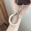 Pulseira de corrente para celular com toque de alta qualidade, pulseira de pulso curta ajustável, pulseira de celular europeia antifurto