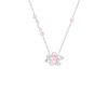 Collar con colgante de estrella de diamantes rosas en plata de ley con diseño original de BaObAo, cadena de clavícula para niña dulce y pura, joyería nueva para primavera y verano.