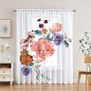 1 pieza Pantalla de ventana decorativa con flores Impresión digital 3D Suministro de fábrica Transfronterizo Amazon WISH Pantalla de ventana de tela