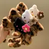 Linda Nova Faixa de Cabeça com Orelhas de Gato e Estampa de Leopardo para Lavar o Rosto, Acessórios de Cabelo de Pelúcia Cartoon com Orelhas de Gato Japoneses e Coreanos para Mulheres
