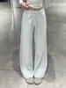 Pantalones deportivos blancos y grises de estilo americano para mujer para otoño e invierno 2026, nuevos, de cintura alta, corte holgado, adelgazantes, casuales, con forro polar, de pierna ancha