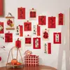 Cartões de Decoração de Ano Novo Suaves e Sem Complicações, Cartões de Cumprimentos de Bênção, Montagem de Ambiente para Parede do Quarto, Adesivos de Parede para Fundo de Fotos