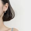 Pendientes redondos de plata S925 con elegante hebilla para la oreja, pequeños y modernos, joyería para mujer M01068