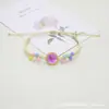 Pulsera de Flores Secas de Puesto de Mercado Nocturno, Joyería de Flores Reales, Pulsera Tejida, Pulsera con Marco de Aleación de Mariposa y Flor de Narciso, Adorno de Vidrio