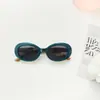 Novos óculos de sol infantis com armação oval da moda, óculos de sol para bebês estilo moda coreana, óculos para meninos e meninas mesmo estilo foto