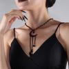 Europeu e americano Cross-border Jewelry Moon Tassel Clavícula Neckchain Choker Vintage Gothic Water Drop Neckwear NK25060