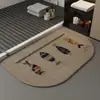 Tapetes de Chão de Linho Estilo Luxo Leve Personalizáveis, Capachos Absorventes de Água e Resistentes ao Desgaste para Banheiro, Tapetes de Chão Antiderrapantes para Banheiro, Atacado em Estoque