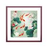 Nova pintura decorativa em estilo chinês Estilo chinês Nove peixes Imagem Sala de estar Entrada Sala de chá Pintura suspensa Decoração de casa em estilo chinês Pintura de parede de madeira maciça macia