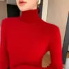 Suéter de Tricô Feminino Outono e Inverno Gola Alta Suéter de Tricô Feminino Suéter de Tricô de Manga Longa Emagrecedor Suéter Transfronteiriço Feminino