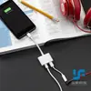 Adaptador de fone de ouvido 2 em 1 adequado para celular Apple lightning para 3,5 mm celular iPhone áudio