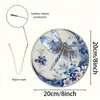 Atrapasol de Acrílico con Libélula de Porcelana Azul y Blanca para Decoración de Jardín - Regalo Perfecto de Inauguración de Casa o Acción de Gracias