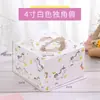 Caixa para Bolo de 4/6/8 polegadas Estilo Desenho Animado Espessada com Janela, Caixa Portátil para Bolo de Aniversário, Caixa de Embalagem para Confeitaria com Estampagem Dourada, Caixa para Bolo