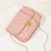 Bolsa Feminina Bordado Personalizado Fio Cobertura Fecho Pequena Quadrada Atacado Inverno 2023 Estilo K Nova Bolsa de Ombro Cruzada Porta-Moedas