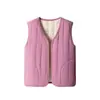 Colete de lã para meia-idade e idosos, colete quente para homens e mulheres, forrado com fleece, com bolsos, colete de algodão, top mais vendido transfronteiriço, atacado