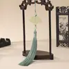 Aretes con Borla de Abanico Degradado Antiguo Colgantes Joyería Hanfu Borla Hecho a Mano Decoración Antigua Abanico de Flores Xiangyun Estilo Nacional Borla