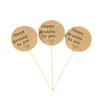 Tarjeta de Pastel Pequeño Fresco Mori Amor Papel Kraft Pastel Feliz Decoración de Pastel Tarjeta Insertable Suministros para Hornear