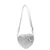 Nova bolsa de amor 2024 primavera nova bolsa feminina moda textura bolsa de ombro criativa bolsa de mensageiro Cross Heart