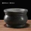 Queimador de Incenso Redondo de Pedra Queimador de Incenso de Pedra Ornamento Esculpido em Pedra Suprimentos Templo Salão Ancestral Queima de Incenso ao Ar Livre