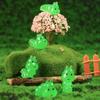 Decoración Luminosa de Animales Creativos Transfronteriza Oruga Planta en Maceta Micro Paisaje Decoración Resina Adorno DIY Figura Pequeña