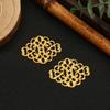 Material creativo para horquillas hechas a mano DIY, nuevo estilo chino antiguo, accesorios de joyería de doble flor dorada antigua, accesorios de corona para el cabello