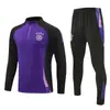 Uniforme de Fútbol Club Otoño e Invierno Ropa Deportiva para Hombre y Mujer Traje de Fitness con Media Cremallera Traje de Entrenamiento de Manga Larga con Texto Imprimible