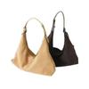 Bolsa de Ombro Feminina em Couro Nobuck, Bolsa Tote Fashion Retrô, Bolsa Versátil Casual de Grande Capacidade para Axila, Bolsa de Trabalho