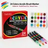 Marcadores Acrílicos de Tinta Líquida con Punta Suave para el Arte de Estudiantes de Primaria, No traspasan, Lápices de Colores Apilables