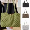 Bolsa Feminina Estilo Preguiçoso de Bolinhas 2026 Nova Outono Grande Capacidade Bolsa de Ombro para o Trabalho Moda Bolsa de Mão de Cor Sólida sob o Braço