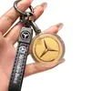 Colgante de Llavero de Coche de Oro Puro Cultural y Creativo para Mercedes, Bmw, Volkswagen, Colgante de Llavero con Logo de Coche Dorado Regalo