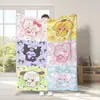 Manta Linda de Dibujos Animados Sanrio para Exportación Transfronteriza Tipo Manta de Franela Estampada Manta para Cuatro Estaciones y Descanso para el Almuerzo con Aire Acondicionado
