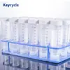 Tubo de Centrífuga de Laboratorio Tubo Dispensador de Granos de Café Plástico PP 25/50ml 100ml Botella Dispensadora de Pie con Soporte