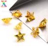 7A Estrella de Cinco Puntas Colorida Circonita Fabricantes al por Mayor #04 Dorado #05 Dorado Oscuro Circonita Cúbica Cz con Tallas Completas