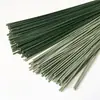 N.º de venta al por mayor al contado. 2 Rosa con Tallo Envuelto en Pegamento de Simulación Flor de Red Flor Hecha a Mano DIY Material de Flor Alambre de Hierro Verde Rama de Flor Artificial