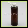 Botella sub-botella de plástico marrón a prueba de luz 250ml botella de champú 250ml sub-empaque de loción botella vacía de PET